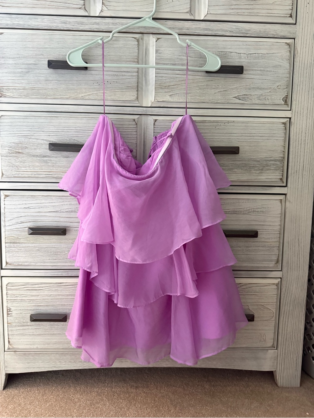 Lilac Tiered Ruffle Dress